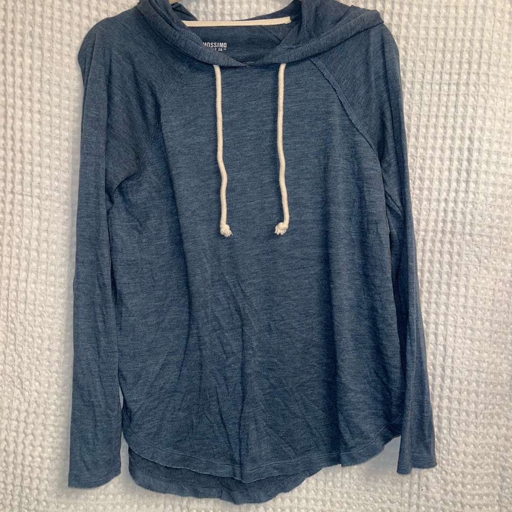 Mossimo Supply Co. Denim Blue Hooded Top